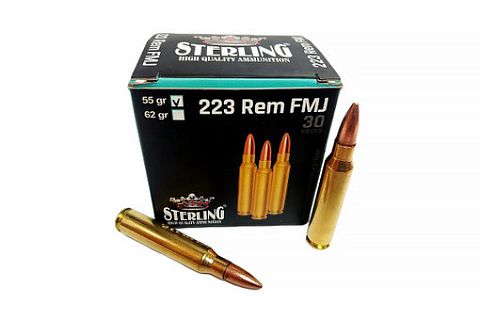 Патрон STERLING .223 Rem FMJ 3,56г. (30 шт.)