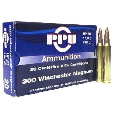 Патрон PPU к.300 Win Mag  HP BT 12,3г (20 шт.)