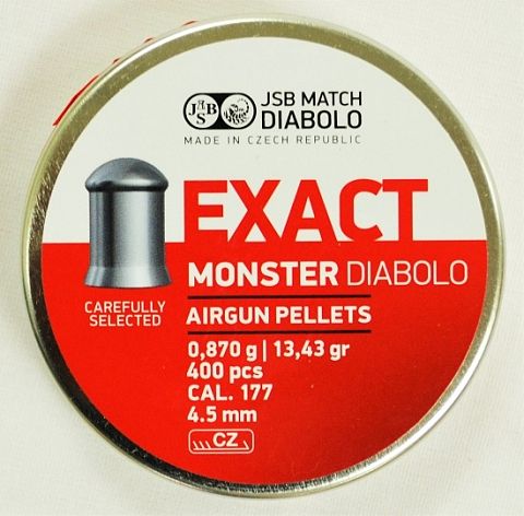 Пули JSB Exact monster diabolo, 4,52мм 0,87г. (400 шт.)