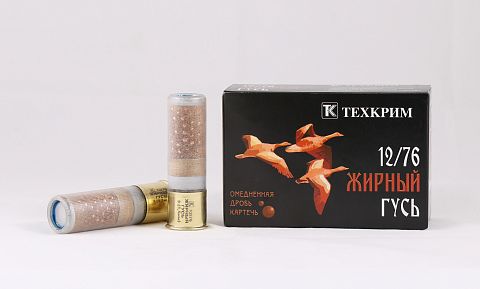 Патрон дробовой техкрим 12/76  жирный гусь №00 37 гр. (10 шт)