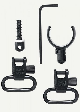 Комплект б/c антабок Uncle Mike's QD® Super Swivels® 2,54 см c скреплением на ствол 12 кал.