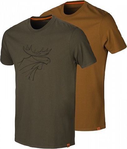 ФУТБОЛКИ HÄRKILA GRAPHIC WILLOW GREEN/RUSTIQUE CLAY 2 ШТ.