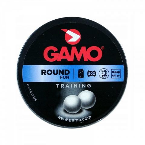 Пули Gamo Round сферические, 4,5мм 0.53г. (500 шт.)