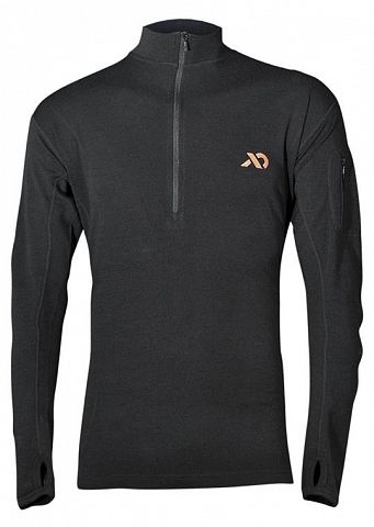 Пуловер FIRST LITE Chama EXP утепленный, 1/4 zip (Black)