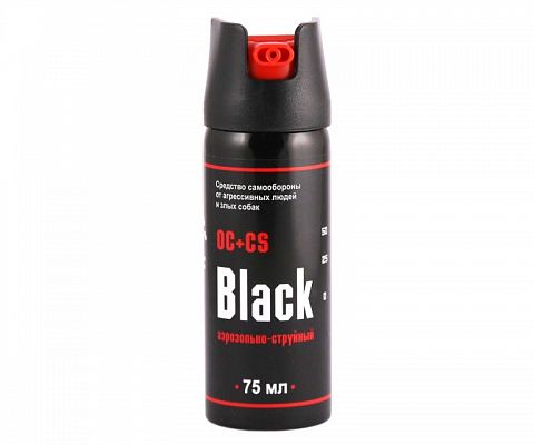 Перцовый баллончик газовый  "Black", 75 мл