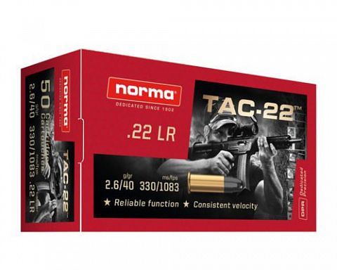Патрон NORMA  .22LR TAC-22  2.6 г. (50 шт.)