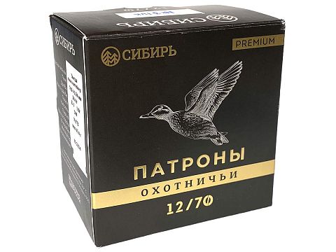 Патрон СИБИРЬ PREMIUM 12/70 №4 34г. Б/К (25 шт.)