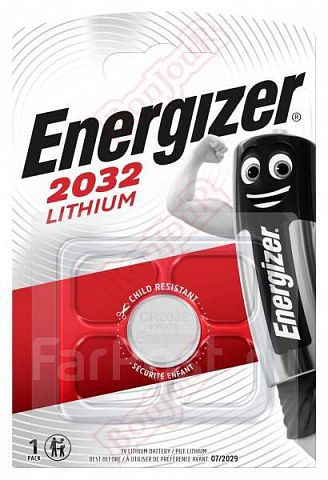Батарейка ENERGIZER Lithium 3V CR 2032 FSB 1 (уп. 1 шт.)