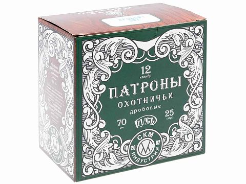 Патрон СКМ Инд. 12/70, 32 гр. №4 Русь   (25 шт.)