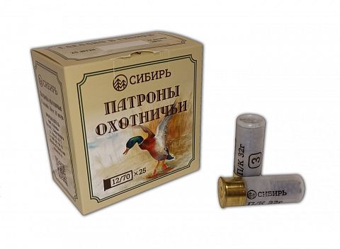 Патрон СИБИРЬ 12/70 №3 32г. (25 шт.)