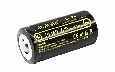 Аккумулятор LiitoKala  RCR123  3.7V 700mah
